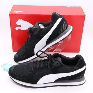 Puma Vista Shoes Mens Size 9.5 NIB 369365 01 Black White Gray Suede